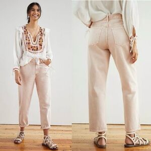 CITIZENS OF HUMANITY Marlee Relaxed Tapered Denim Jeans Pink Size 28